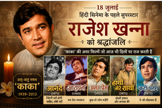 18 जुलाई: हिंदी सिनेमा के ‘काका’ ल श्रद्धांजलि, जेन ह स्टारडम के मतलब ल बदल डारिस