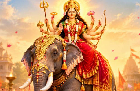 शारदीय नवरात्र में हाथी पर सवार होकर आएंगी मां दुर्गा, घोड़े पर होगा प्रस्थान; जानें इस साल के वाहन का धार्मिक महत्व